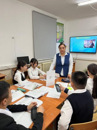 №58 жалпы орта білім беретін мектебінде 09.02.2026ж информатика пәнінің мұғалімі Гасанова Зохра  «Кірістірілген шарттарды программалау» тақырыбында 7Б-сыныбында ашық сабақ өтті.
